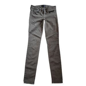 Vince Womens Riley Legging Skinny Jeans Size 26 Military Green Low Rise Stretch